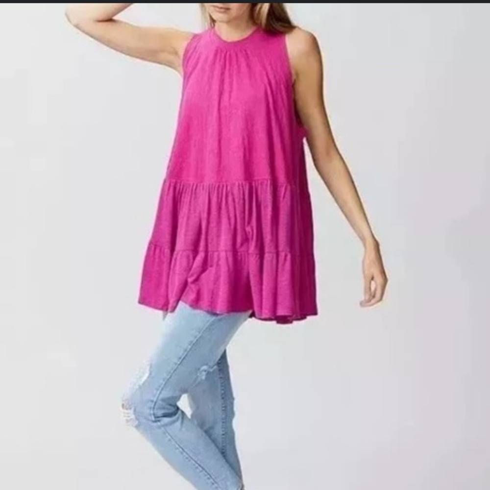 Free People Fuchsia Sleeveless Tank